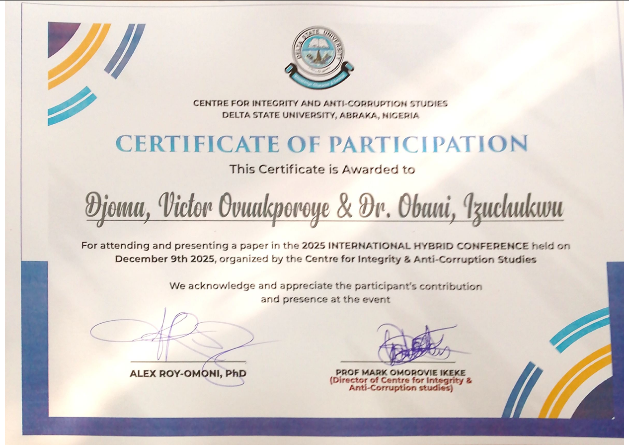 Delta State University Hosts 2025 International Hybrid Conference on Integrity and Anti-Corruption